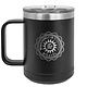 Polar Camel Mug: Black Stainless Steel Mug w/ handle Westminster Seal