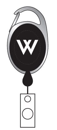 Retractable Badge White w/Belt Clip for ID Badge - New