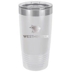 Polar Camel Tumbler: 20oz Stainless Steel Tumbler White w/ etched Wildcat