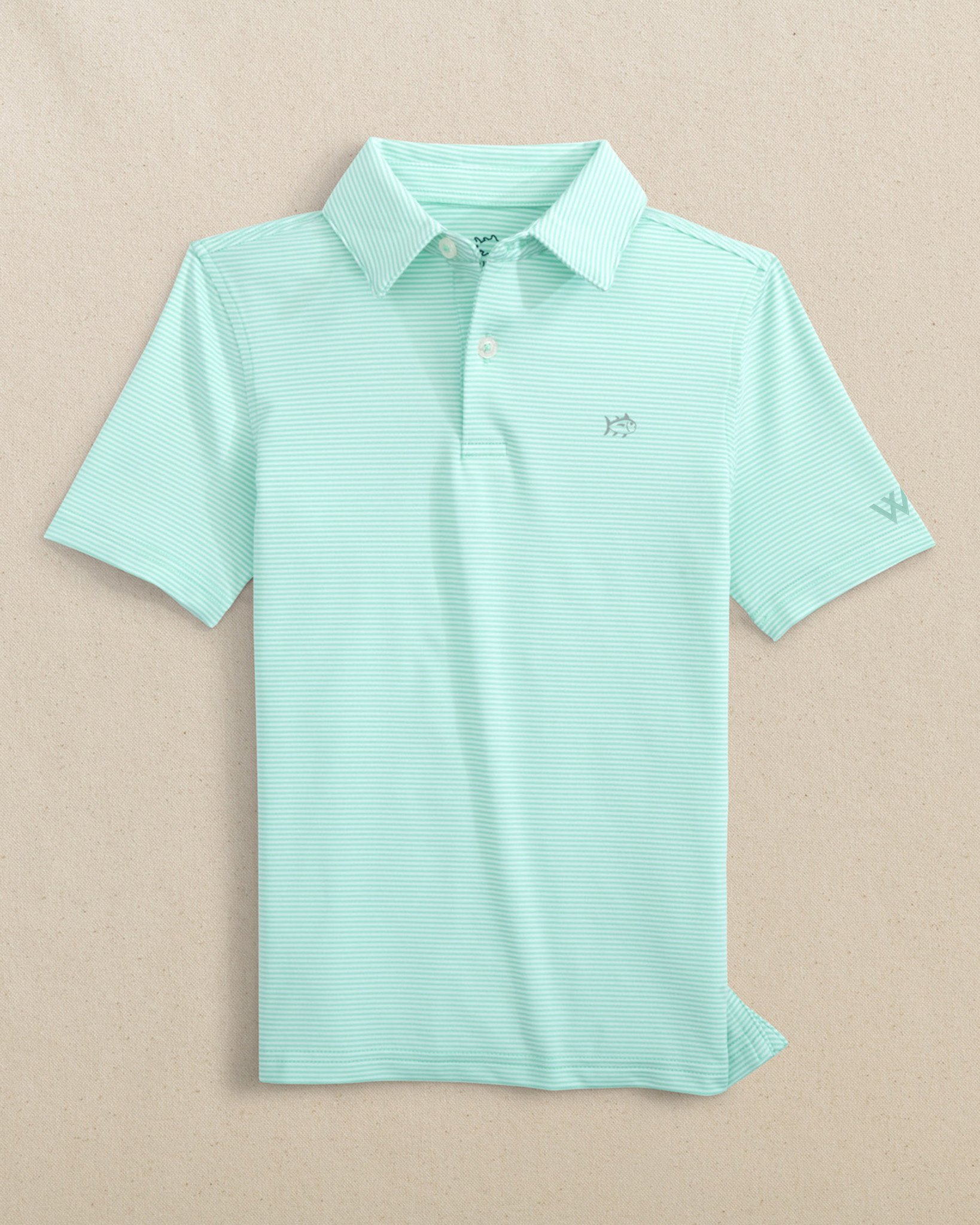 Polo: Boy's Southern Tide Driver Meadowbrook Stripe, Garden Grove