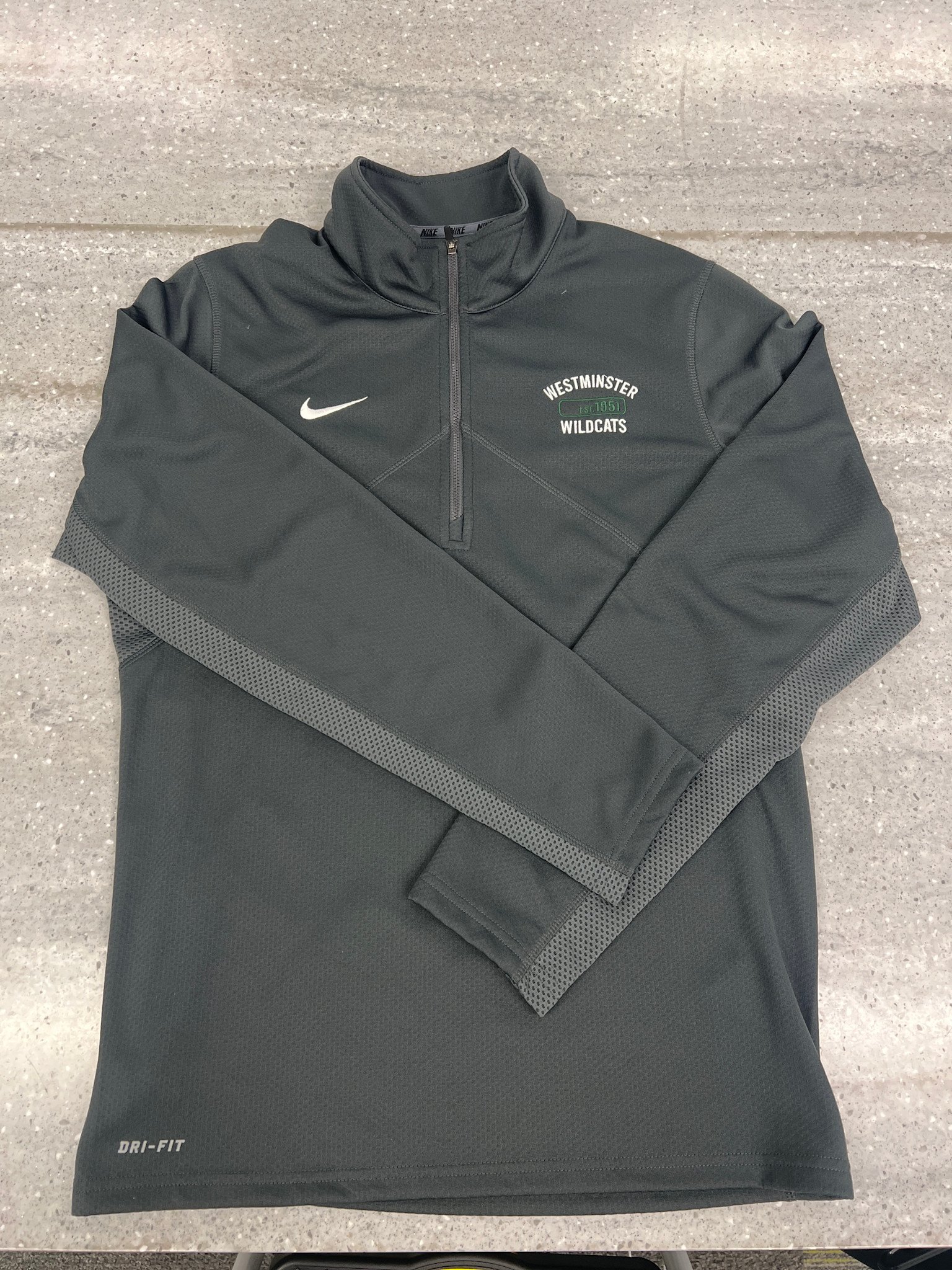 Nike Pullover: Nike 1/4 Zip Anthracite - Size Small Only