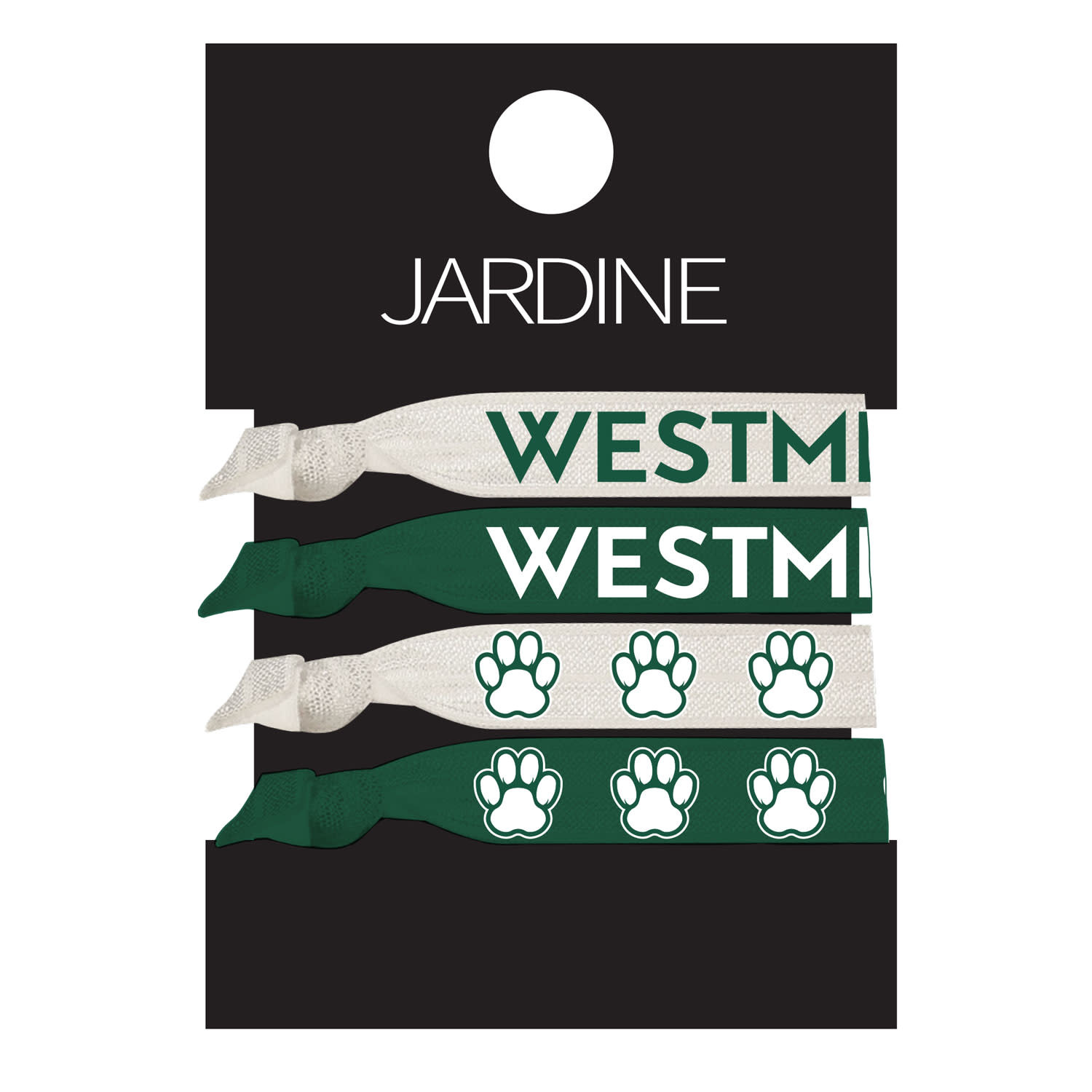 Jardine Hair Ties: 4pk Westminster/Paw Print