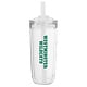 Stafford Travel Tumbler: Clear w/ Green Westminster Wildcats