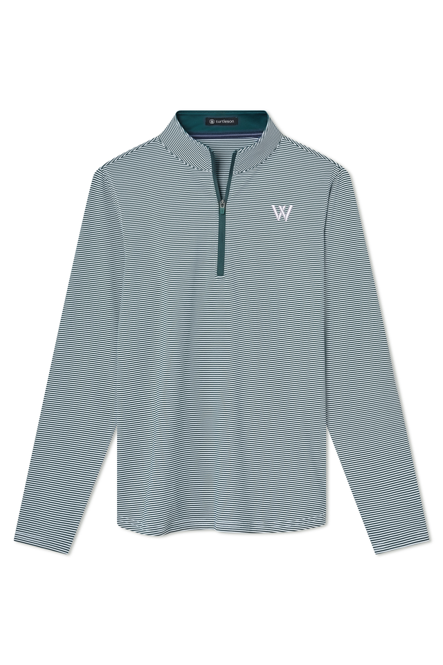 Turtleson Pullover: Turtleson Collins Women's Qtr Zip Forest