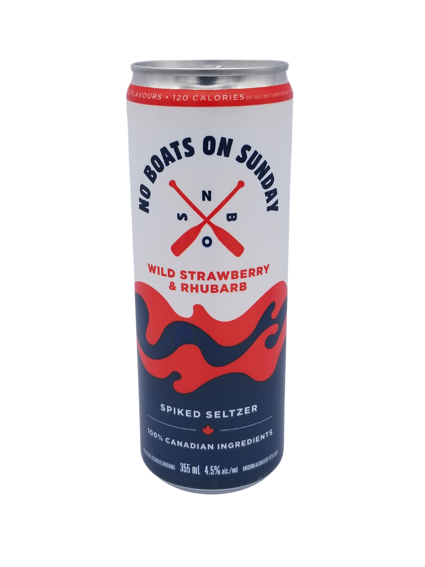 No Boats On Sunday Wild Strawberry Rhubarb Vodka Soda 355ml The Alberta Beer Exchange