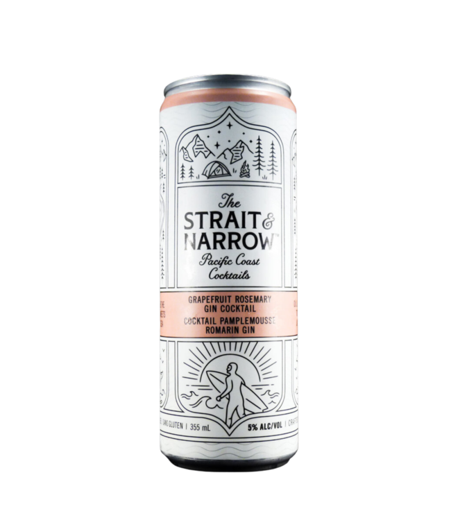 Strait & Narrow Grapefruit Rosemary Gin Cocktail 355ml