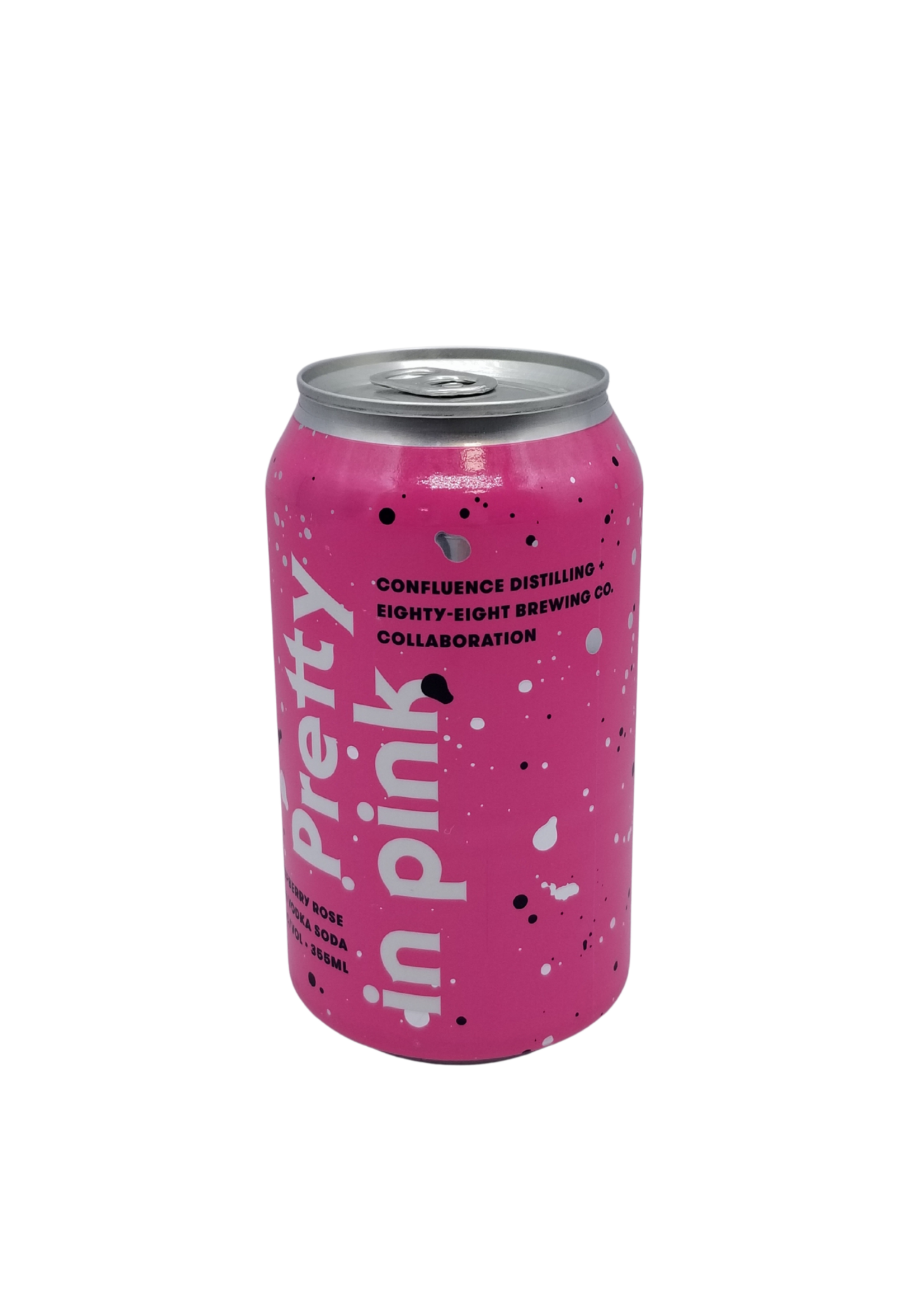 Eighty Eight/ Confluence Collab- Pretty In Pink Raspberry Rose Peach Vodka Soda 355ml
