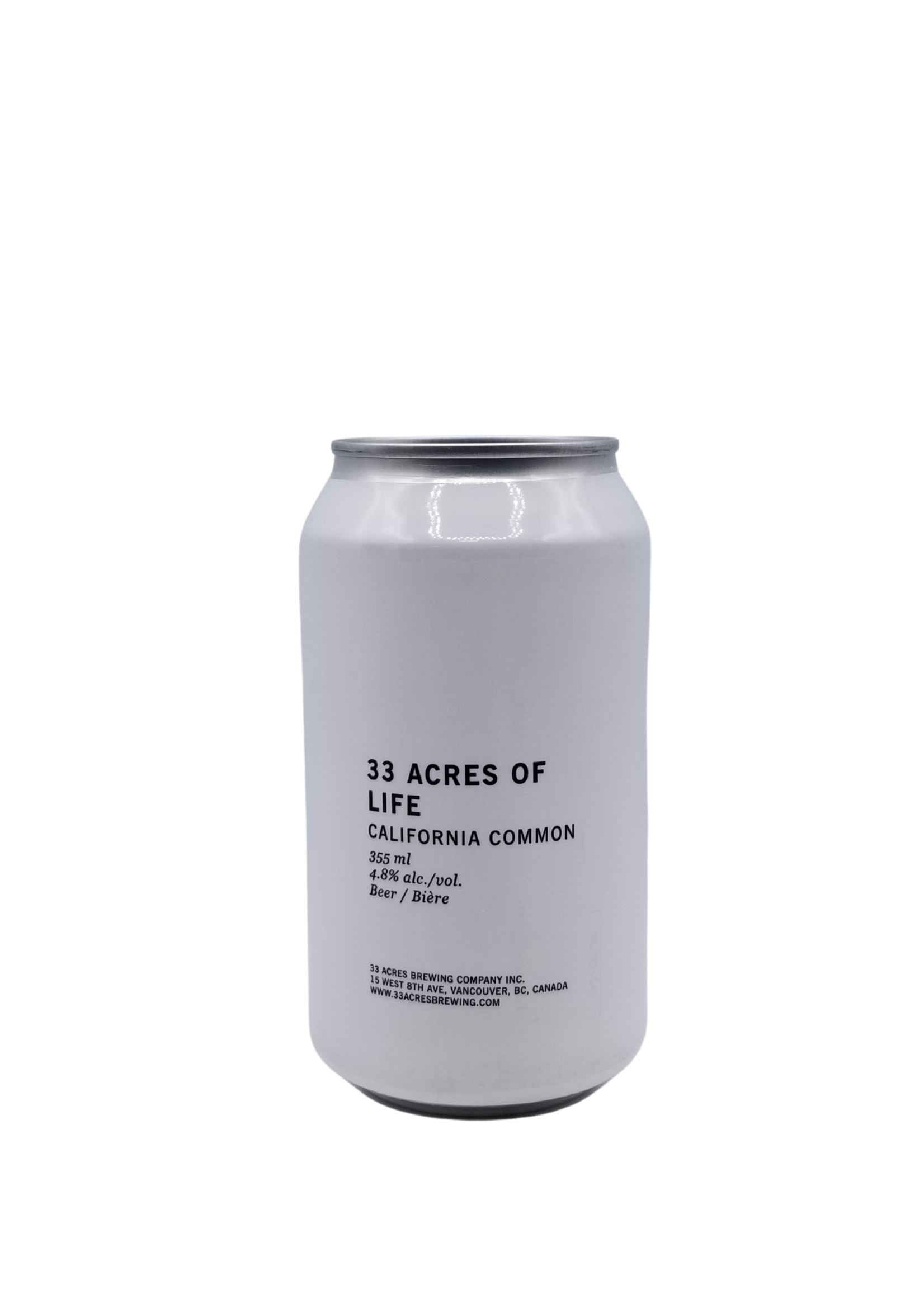 33 Acres Brewing 33 Acres Brewing co. 33 Acres of Life California Common 355ml