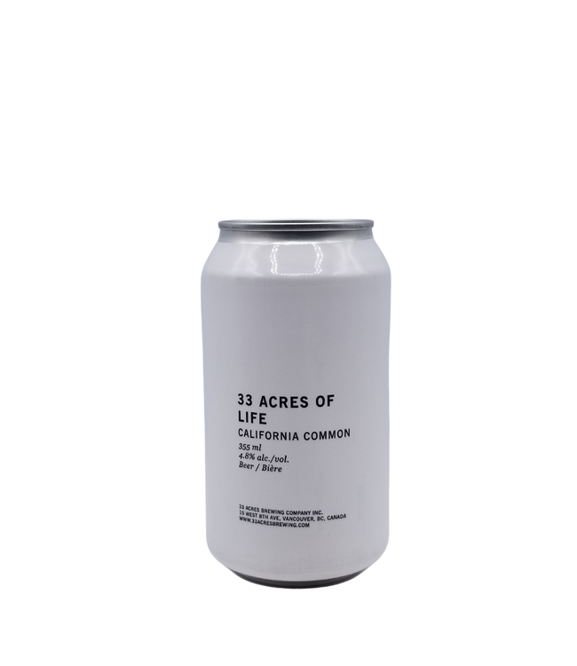 33 Acres Brewing Co. 33 Acres of Life California Common 355ml