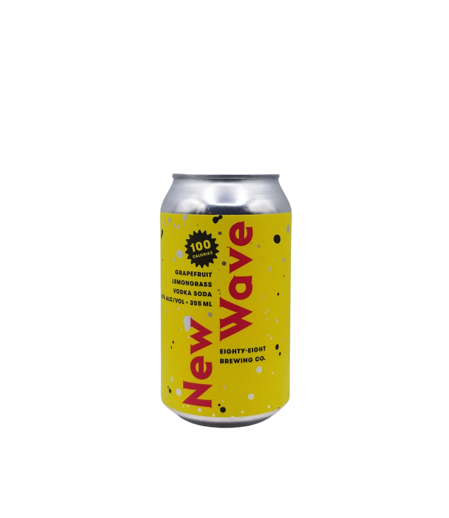 Eighty Eight Brewing Co. New Wave Grapefruit Lemon Grass Vodka Soda 355ml