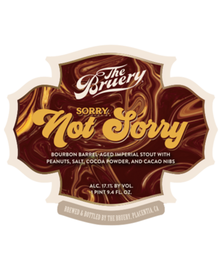 The Bruery The Bruery Reserve Society:  Sorry Not Sorry BBA Imperial Peanut Butter Stout 750ml