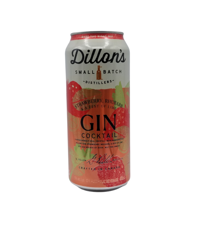 Dillon's Distillery Strawberry Rhubarb Lime Gin Cocktail 473ml