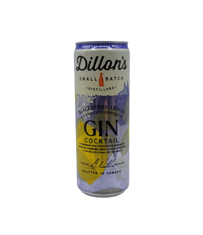 Dillon's Distillery Blackberry Lemon Elderflower Gin Cocktail 355ml