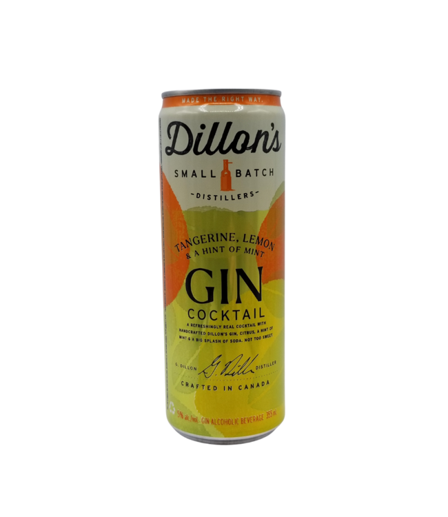 Dillon's Distillery Tangerine Lemon Mint Gin Cocktail 355ml