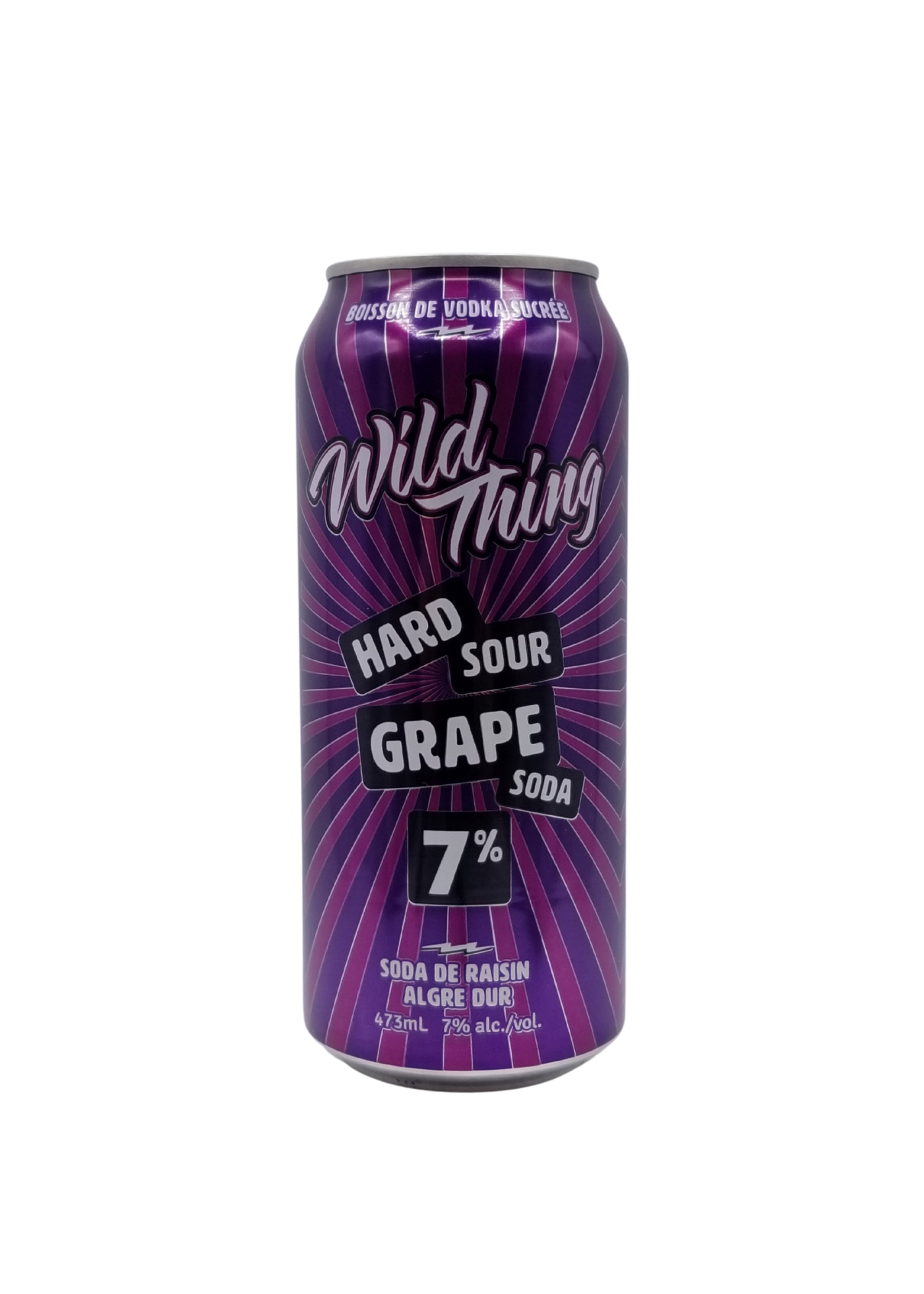Wild Thing Hard Sour Grape Soda 473ml
