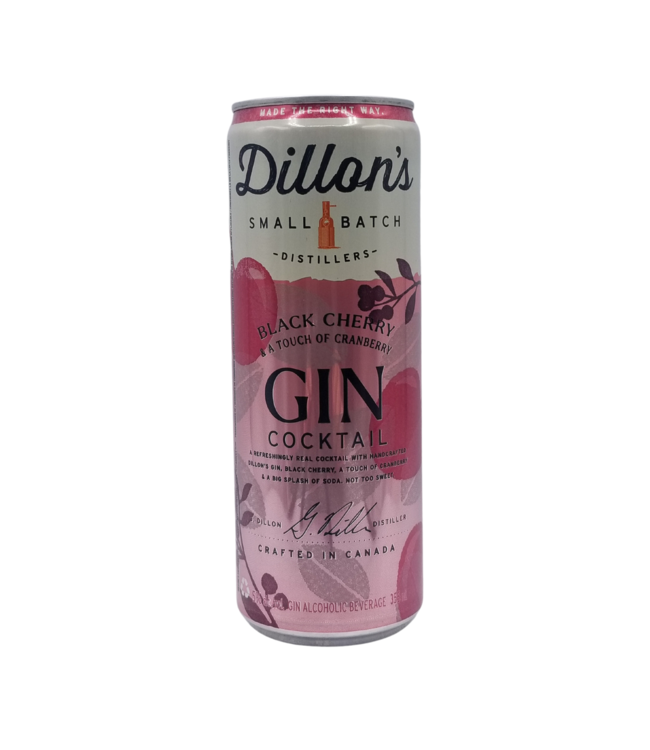 Dillon's Distillery Black Cherry Cranberry Gin Cocktail 355ml