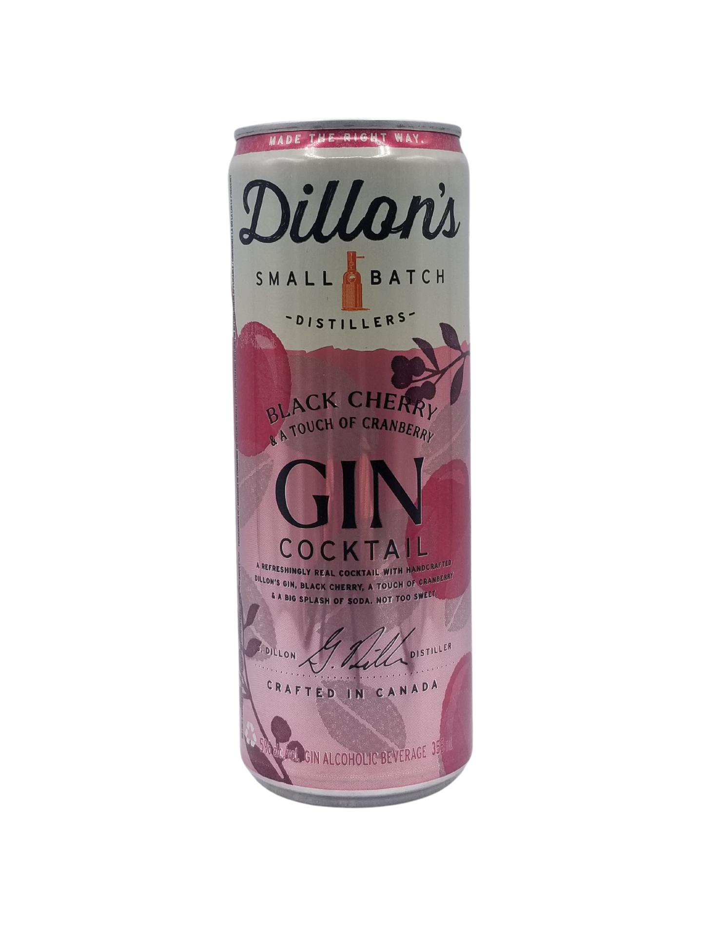 Dillon's Distillery Black Cherry Cranberry Cocktail 355ml The Alberta