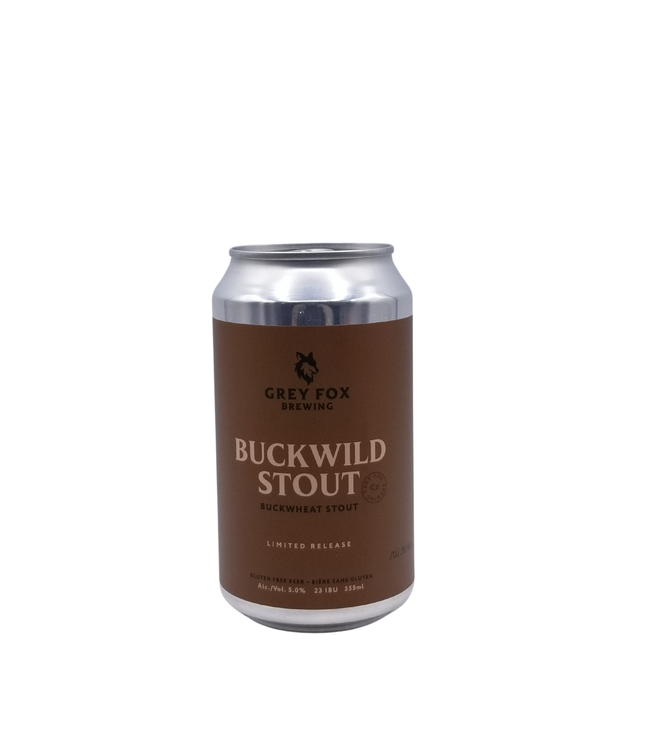 Grey Fox Brewing Buckwild Gluten Free Stout 355ml