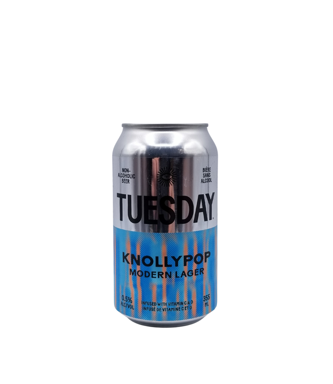 Tuesday Brewing Knollypop Modern Non-Alcoholic Lager 355ml