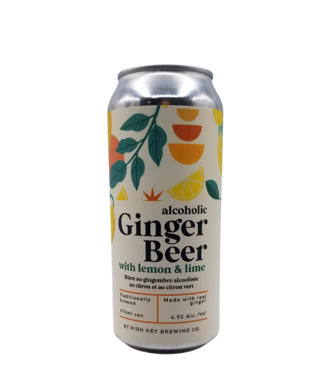 High Key Brewing & Co. Ginger Beer with lemon & lime 473 ml