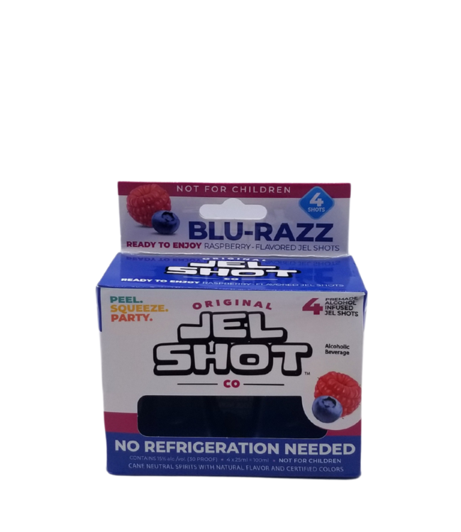 Jel Shot Blue Razz 4 Pack