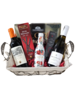 3 Half Size Wine Bottles & Chocolate Gift Basket