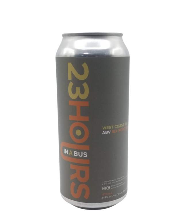 Longroof Brewing Co. 23 Hours In A Bus West Coast IPA 473ml