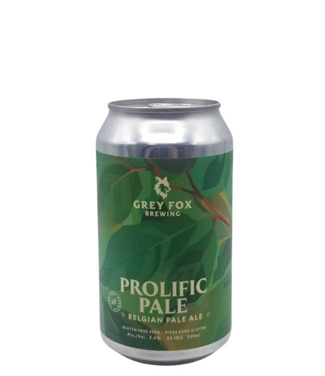 Grey Fox Brewing Gluten Free Prolific Belgian Pale Ale 355ml