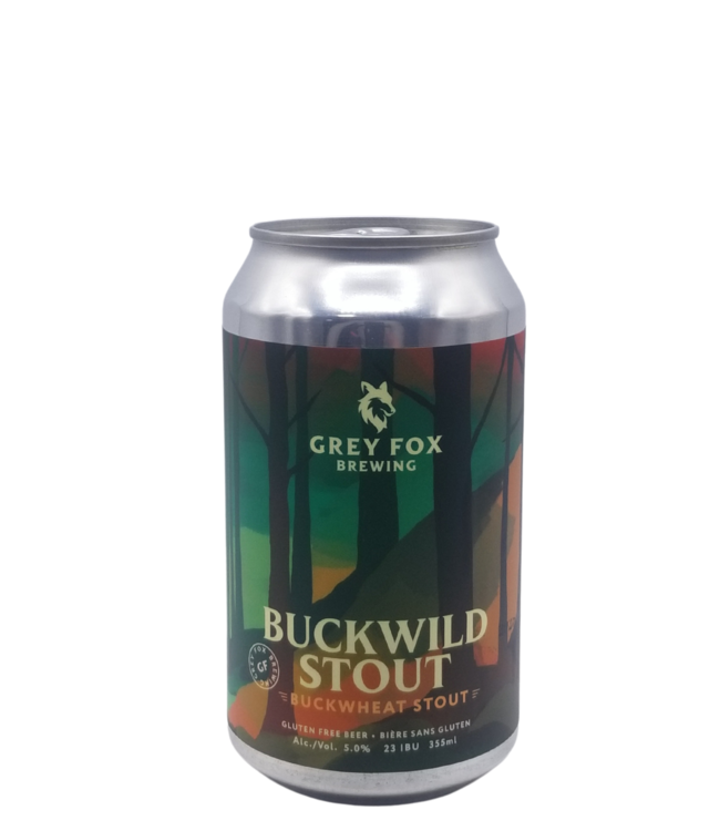 Grey Fox Brewing Buckwild Gluten Free Stout 355ml