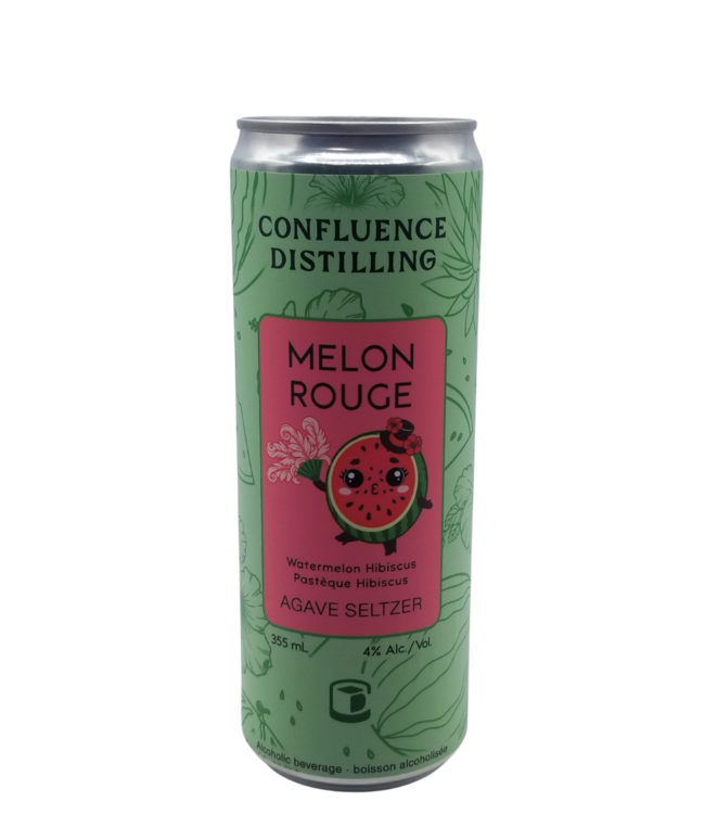 Confluence Distilling Melon Rouge Agave Seltzer 355ml