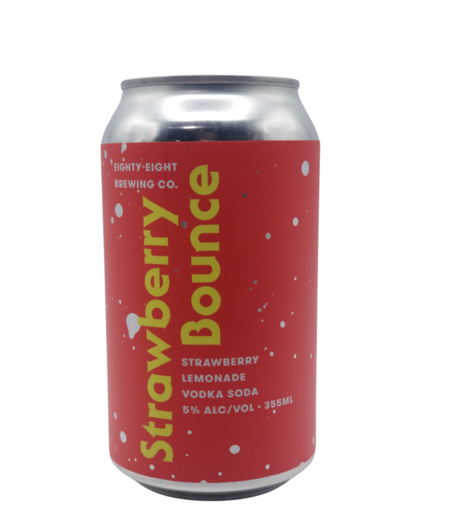 Eighty Eight Strawberry Bounce Strawberry Lemonade Vodka Soda 355ml