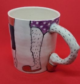 Siggy Ceramics Siggy Ceramics - Small Red & Purple Legs Mug