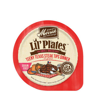 Merrick Dog Lil Plates Texas Steak Tips 3oz