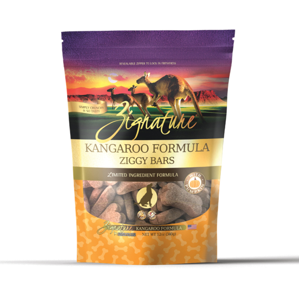 Zignature Dog Kangaroo Treats 12oz Bones Pet Stores