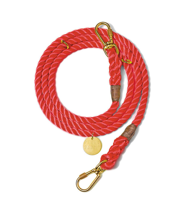 Rope Leash Synthetic Red