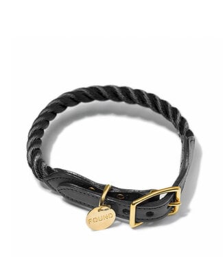 Found My Animal Rope Collar Black