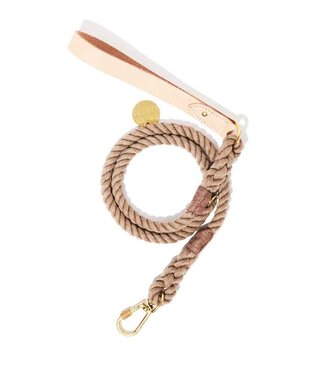 Found My Animal Dark Tan Rope Dog Leash, Adjustable