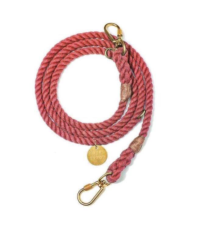 Rope Leash Red Upcycled