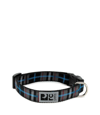 RC Pets Clip Collar Black Plaid