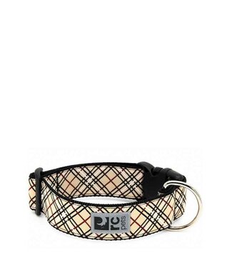 RC Pets Collar Clip Wide Tan Tartan