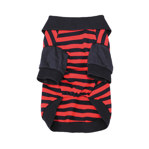 Parisian Pet Parisian Fashion Shirt Striped Polo Red/Navy