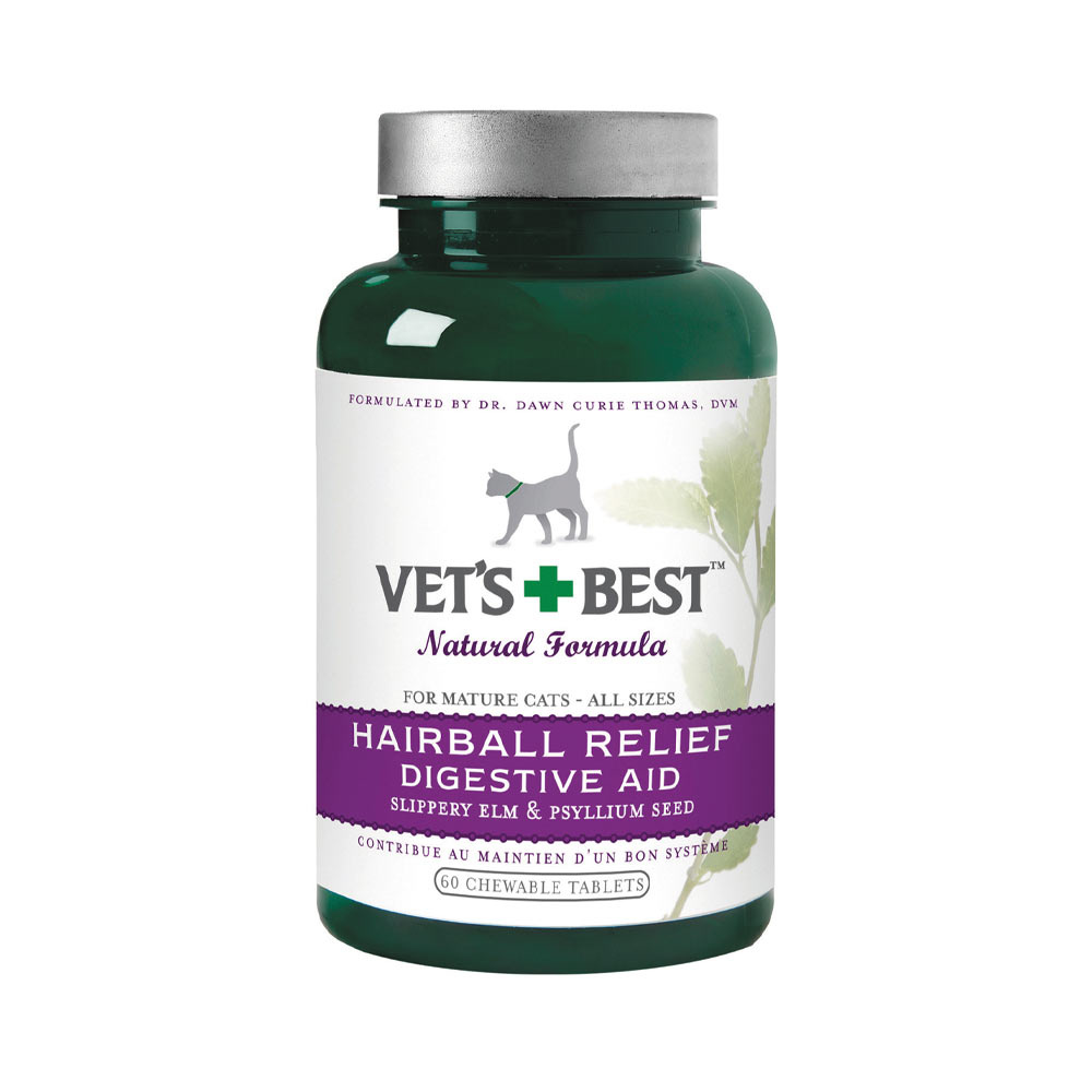 Curated visual reference: Cat Flea Control And Hairball Relief Reference: Vets Best Hairball Relief Tabs 60 Tab
