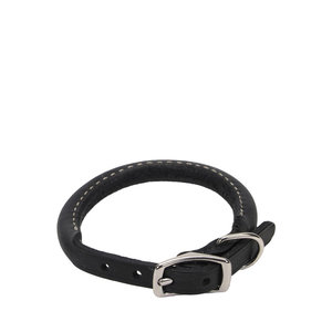 Coastal Pet Collar Leather Round Black
