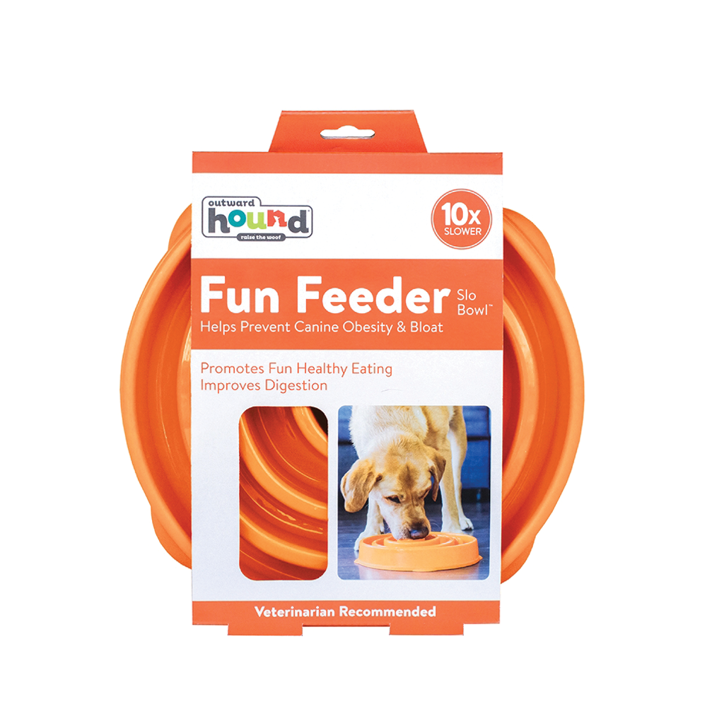 Outward Hound Slow Feeder Orange Bones Pet Stores