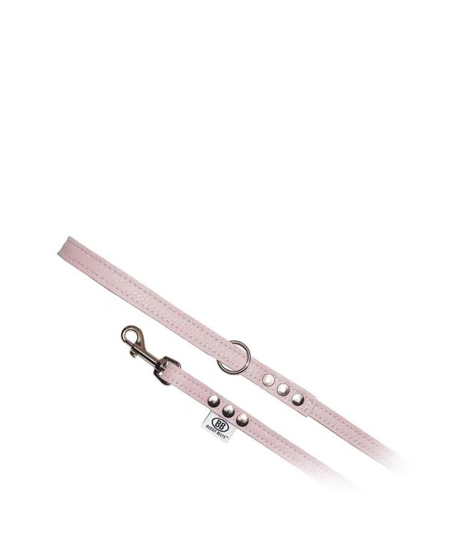 All Leather Leash Pink