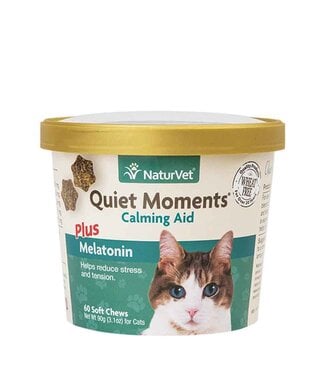 NaturVet Cat Quiet Moments/Melatonin 60ct