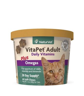 NaturVet Cat Vitamins and Omega 60ct