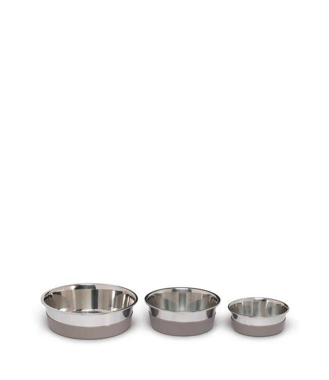 Dog Heavy Gauge Stainless/Rubber Bowl