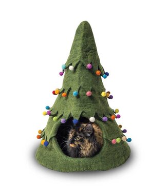 Dharma Cat Cave Holiday Tree Green