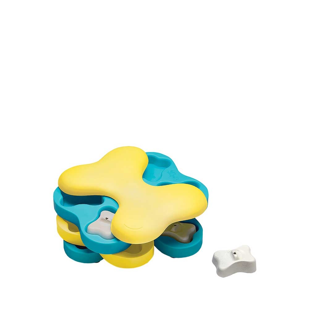 NINA OTTOSSON BY OUTWARD HOUND Tornado Puzzle Game Dog Toy, Yellow